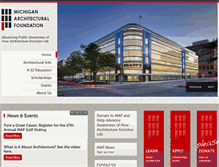 Tablet Screenshot of michiganarchitecturalfoundation.org